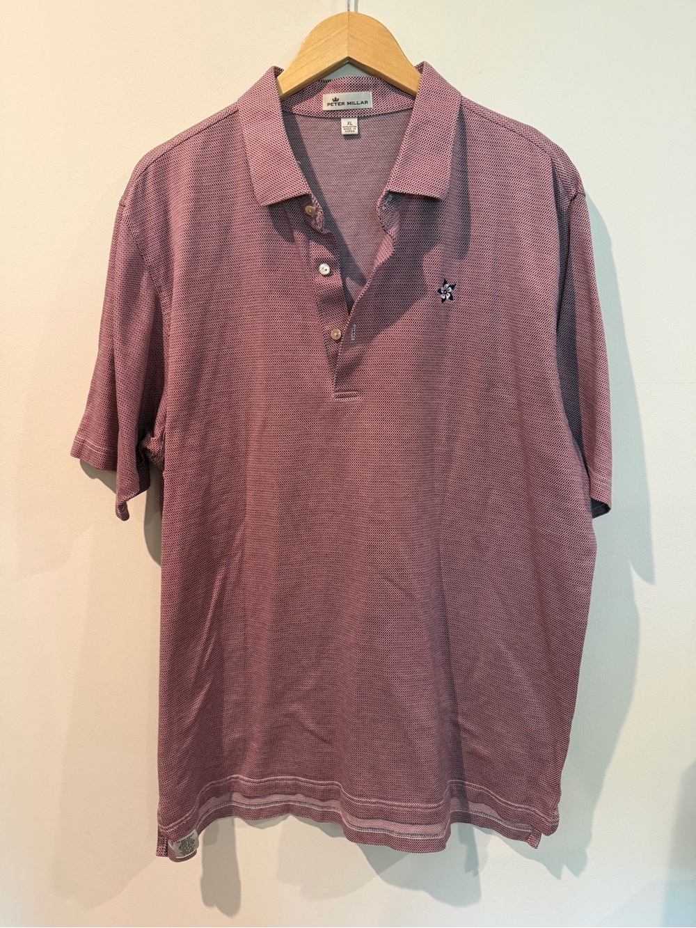Peter Millar Men's Mauve Short-Sleeve Polo
